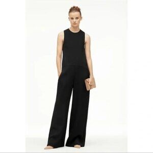 Zara Black Sleeveless Wide-Leg Jumpsuit